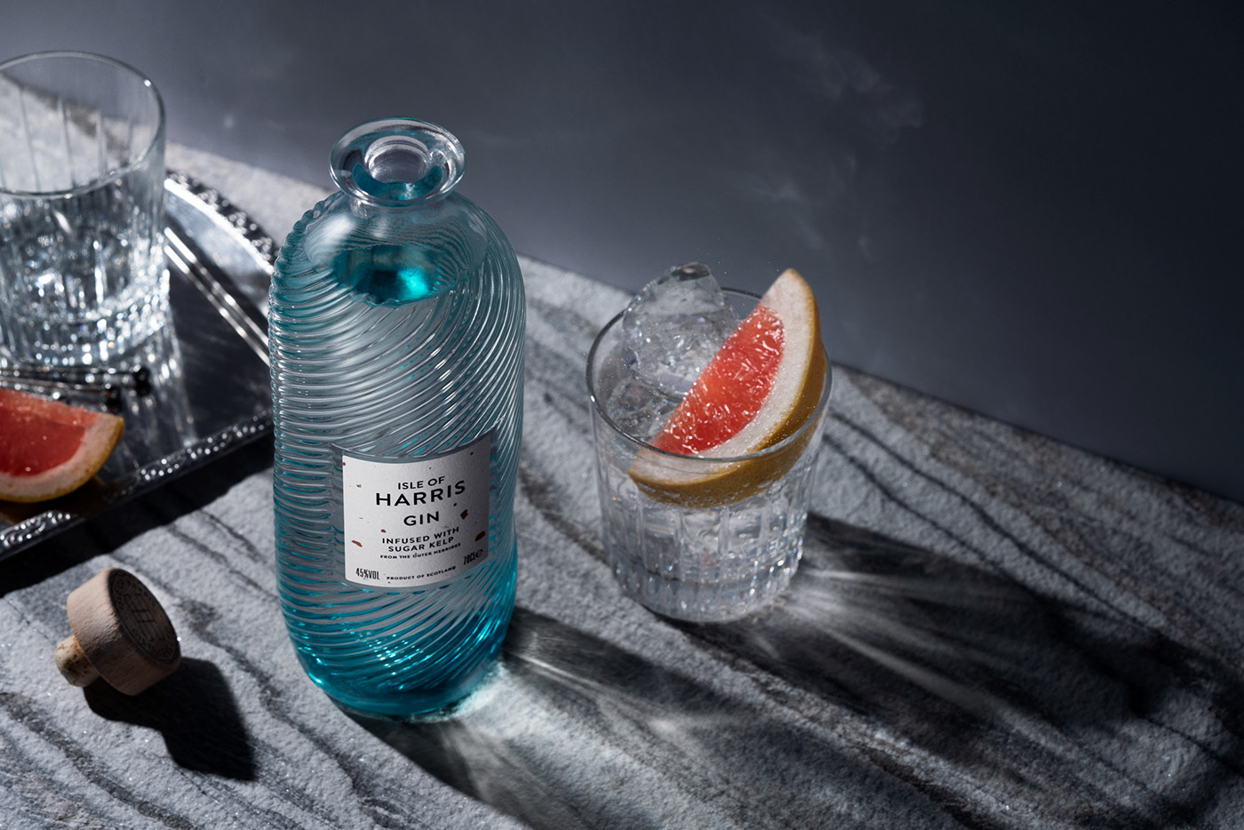 Gin，Harris Island，Alcoholic beverages，Bottled Cocktail，packing design，The wine bottle，