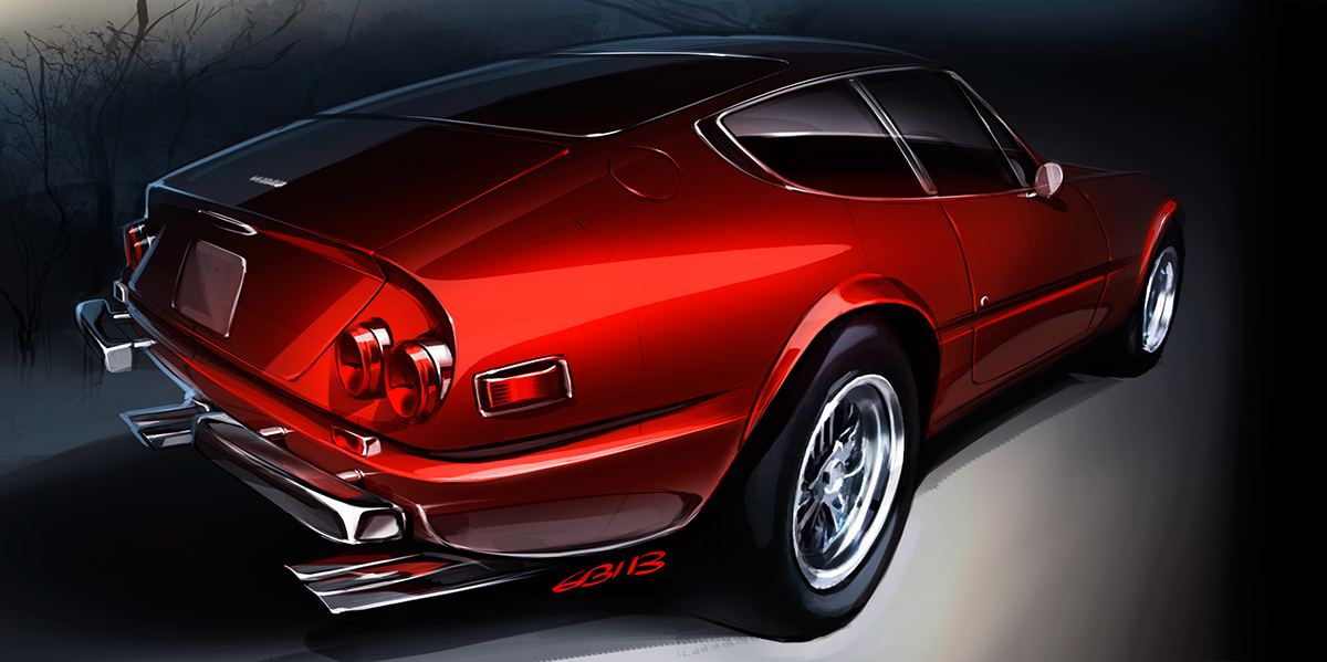 Rendering，Automatic design，Automobile design，Hand drawn，