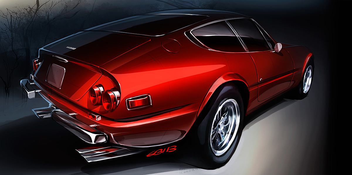 Rendering，Automatic design，Automobile design，Hand drawn，
