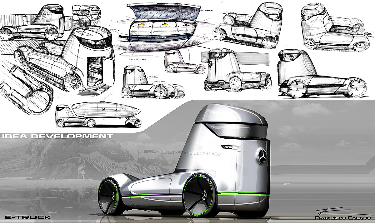 概念设计，运输设计，液体运输，卡车设计，奔驰卡车，