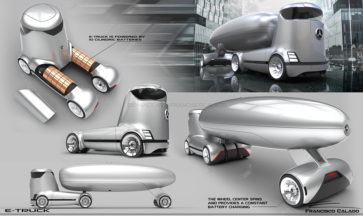 conceptual design，Transportation design，Liquid transportation，Truck design，Mercedes Benz Truck，