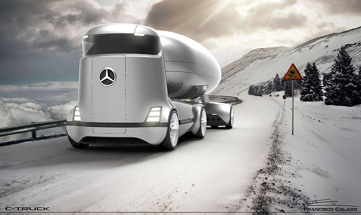 conceptual design，Transportation design，Liquid transportation，Truck design，Mercedes Benz Truck，