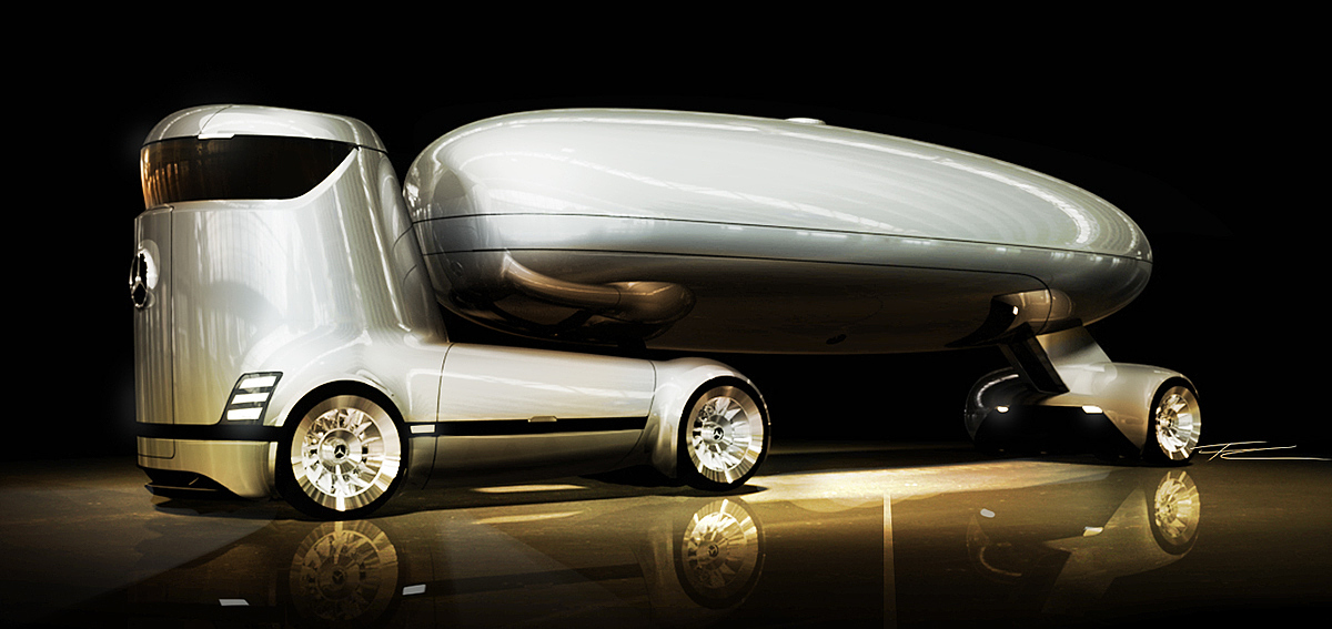 conceptual design，Transportation design，Liquid transportation，Truck design，Mercedes Benz Truck，