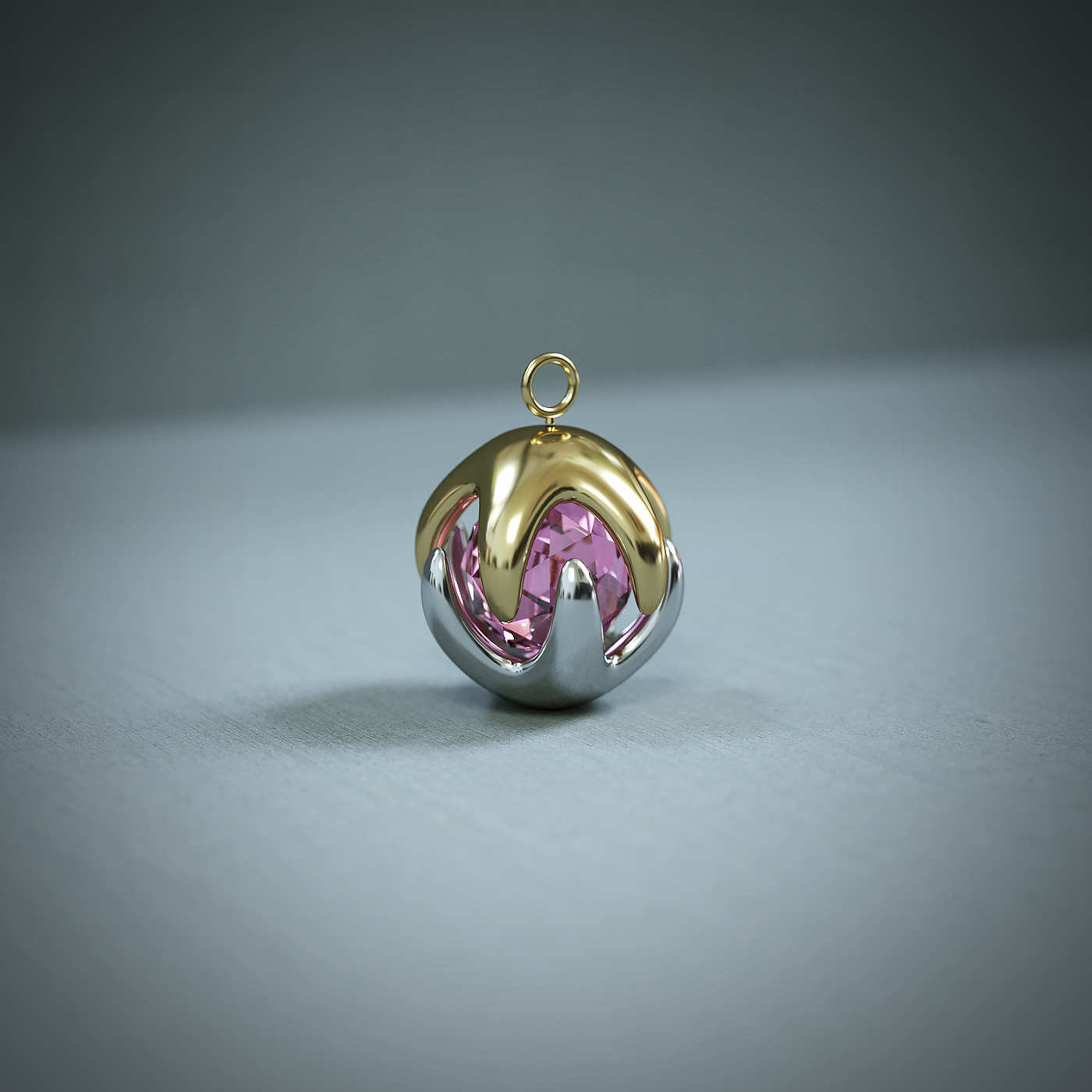 gemstone，fish，jellyfish，Ocean wind，silver，ornaments，jewelry，