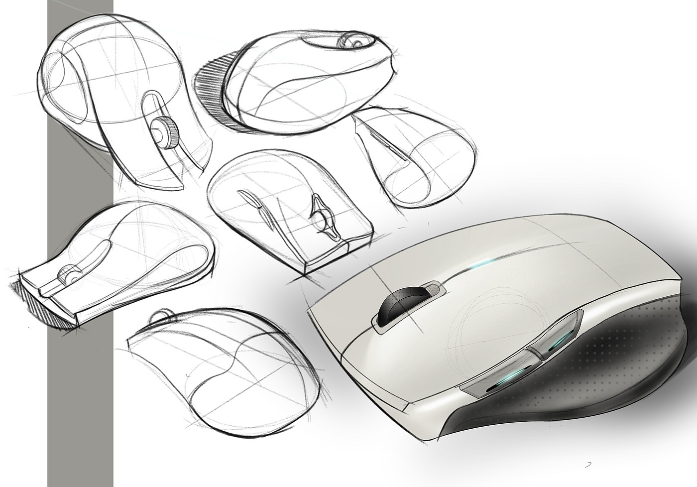 product design，Hand drawn，ipad，design sketch，
