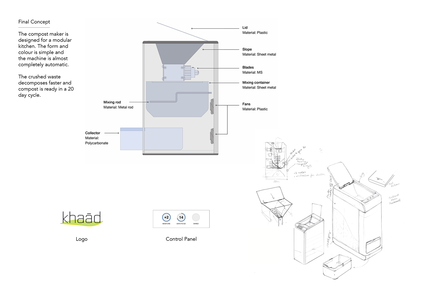 Composting device，concise，fresh，