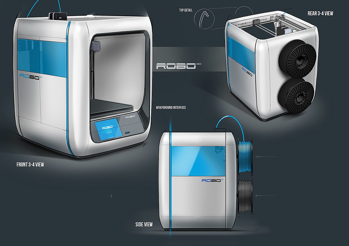 产品设计，3d打印机，Robo，