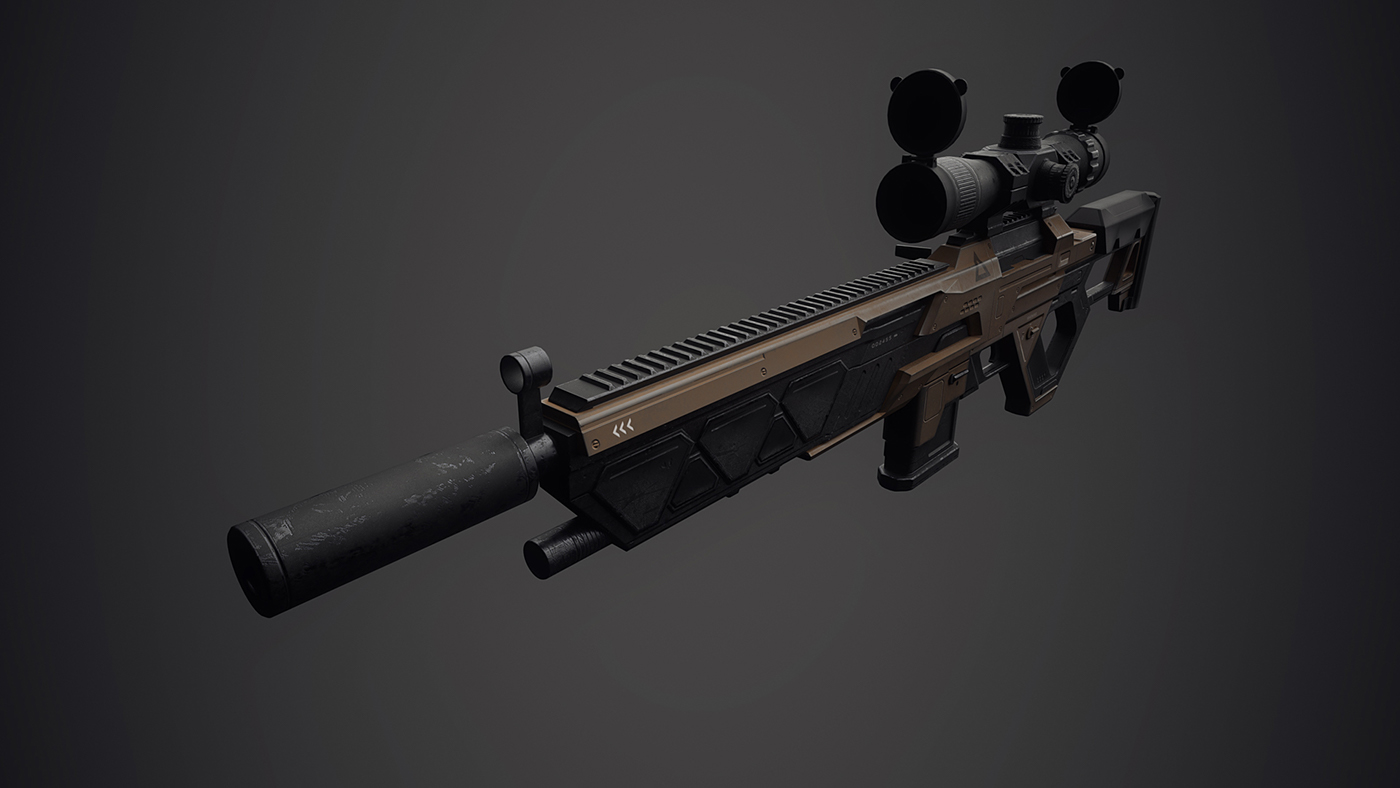 modeling，firearms，Render，