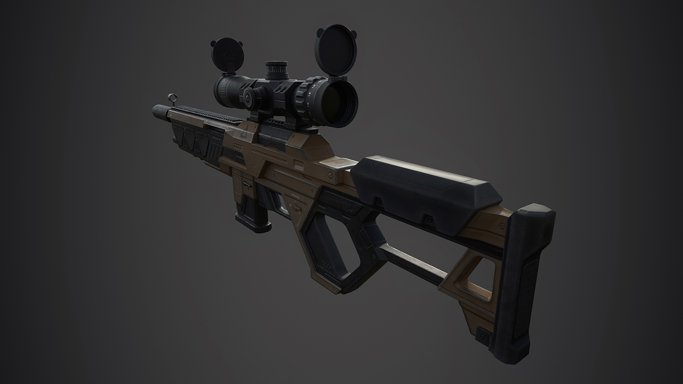 modeling，firearms，Render，