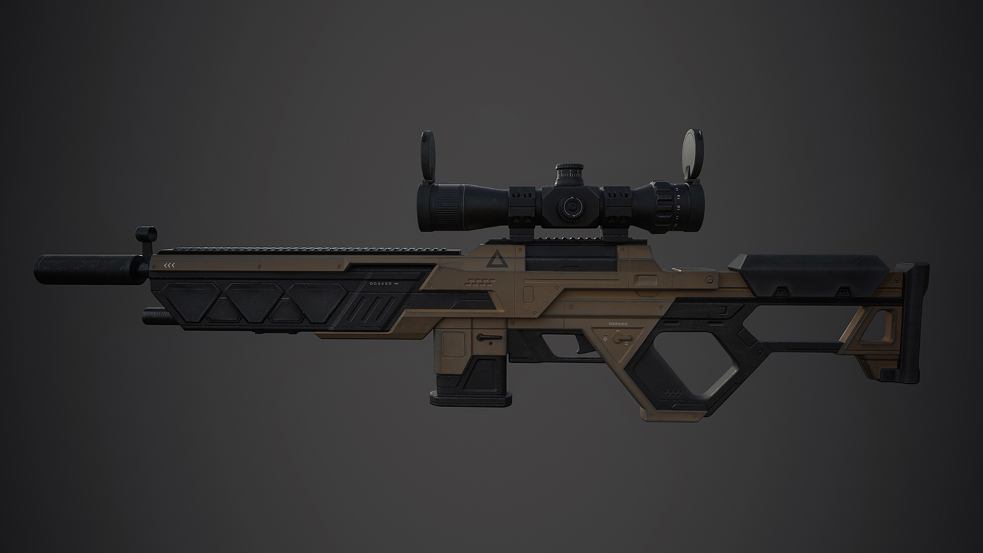 modeling，firearms，Render，
