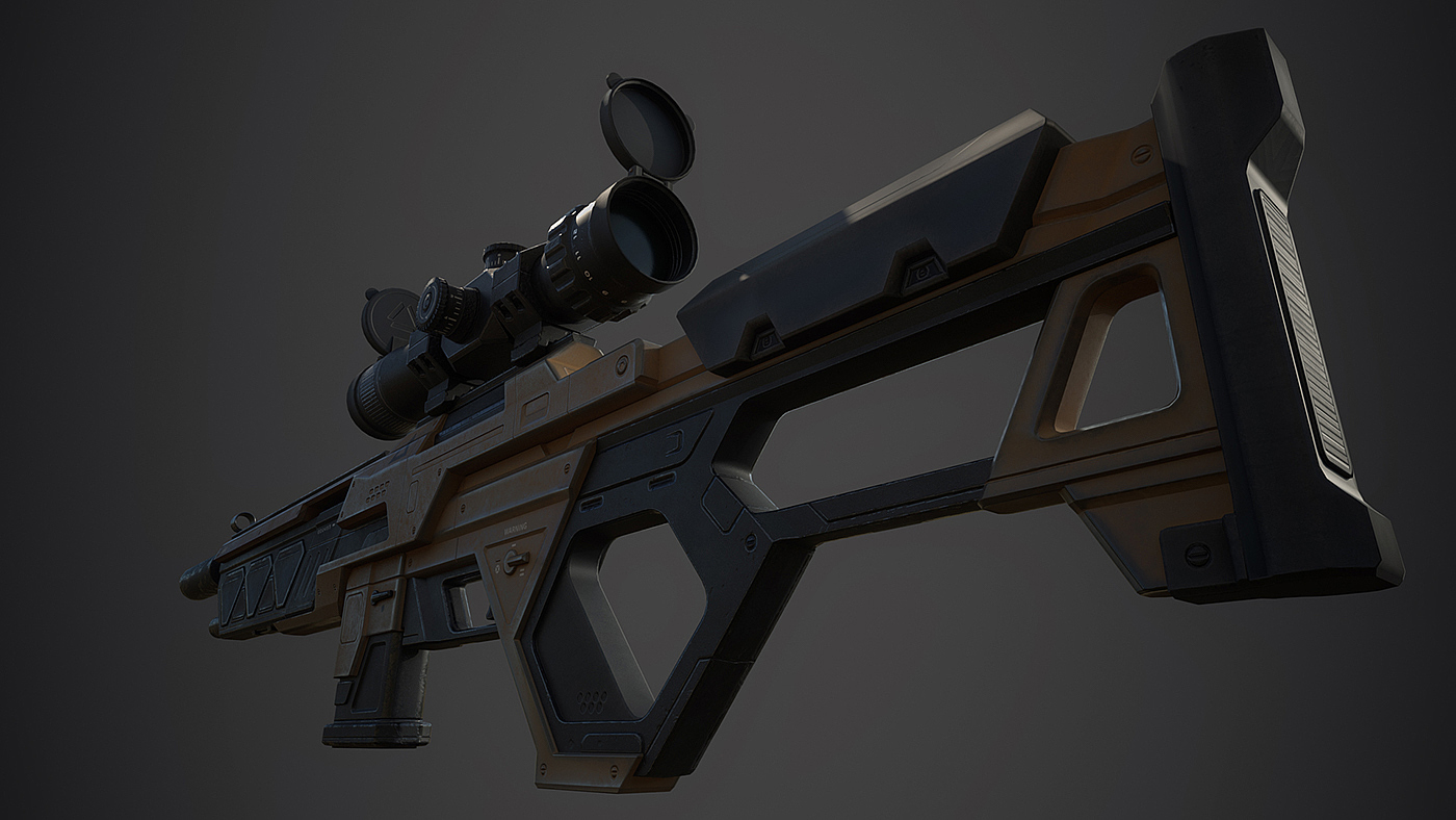 modeling，firearms，Render，