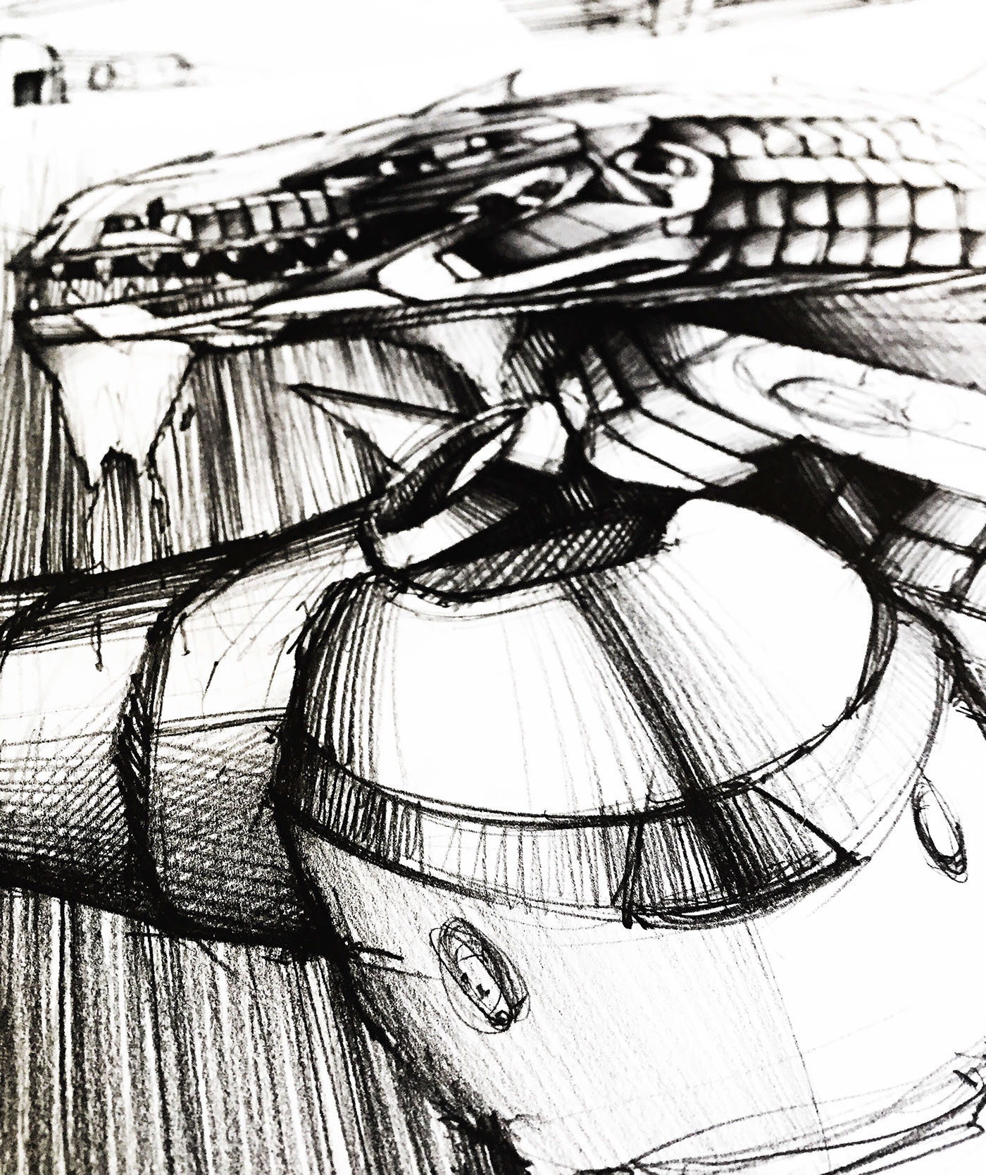 Hand drawn，sketch，Line，robot，