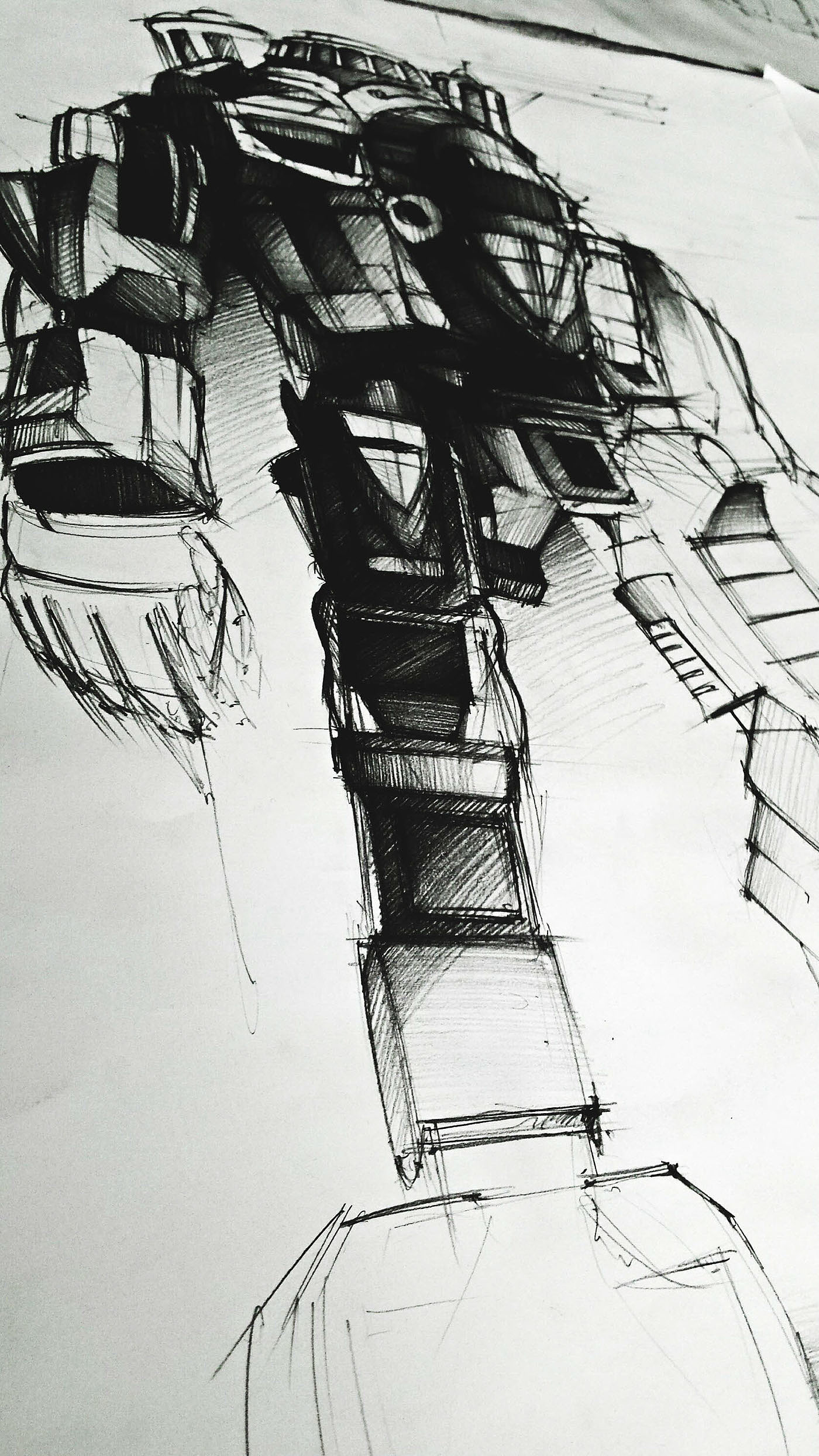 Hand drawn，sketch，Line，robot，