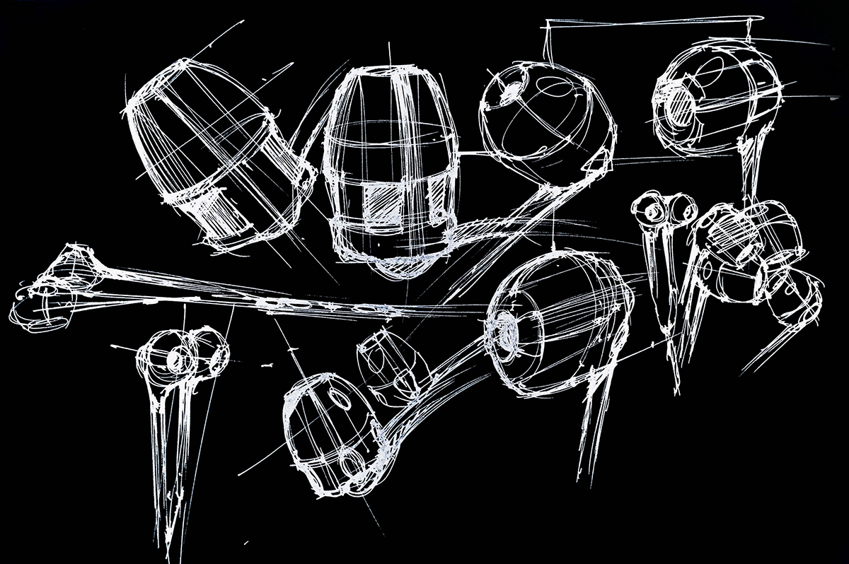 Hand drawn，sketch，Line，robot，