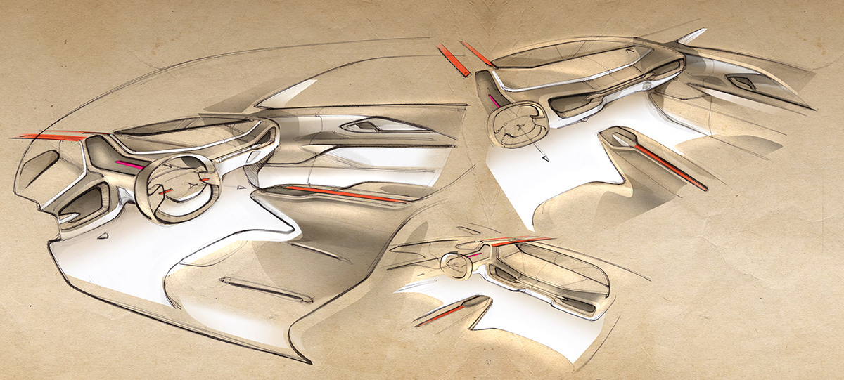 automobile，outdoors，Ubee ，painting，sketch，