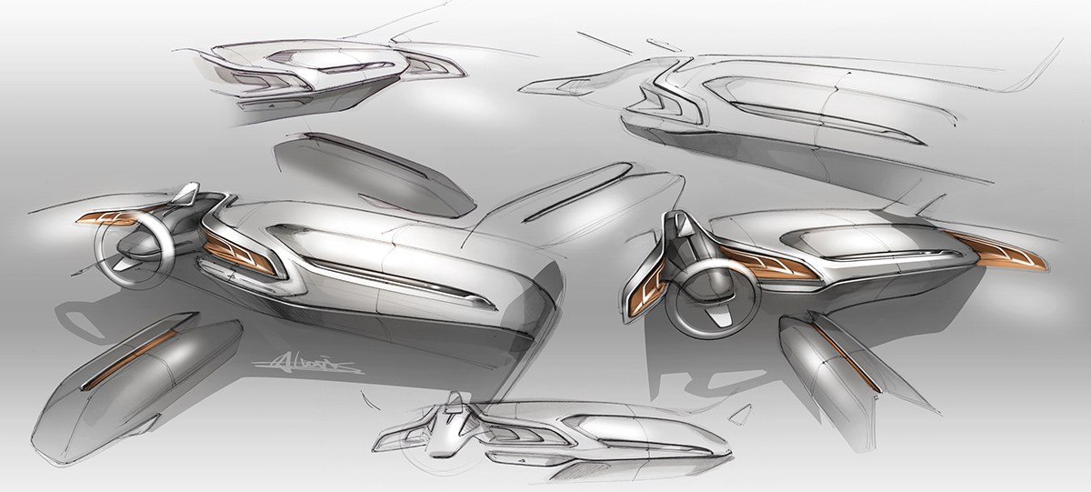 automobile，outdoors，Ubee ，painting，sketch，