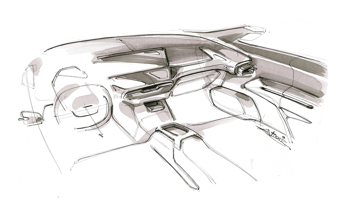 automobile，outdoors，motion，Sports car，Hand drawn，
