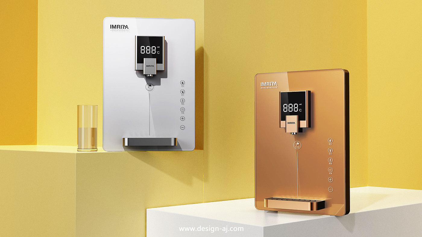 Wall mounted water dispenser，Water dispenser，small home appliances，Household appliances，Kitchen appliances，Instant hot water dispenser，Aijia industrial design，Straight drink machine，