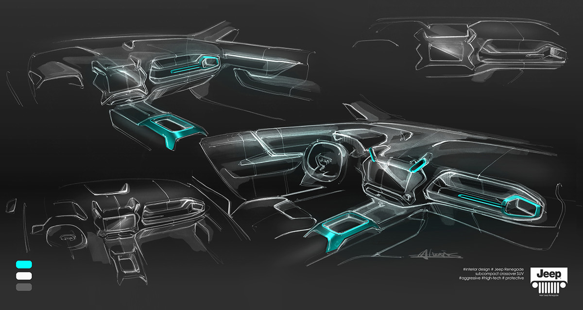 automobile，Interior，vehicle，Hand drawn，painting，