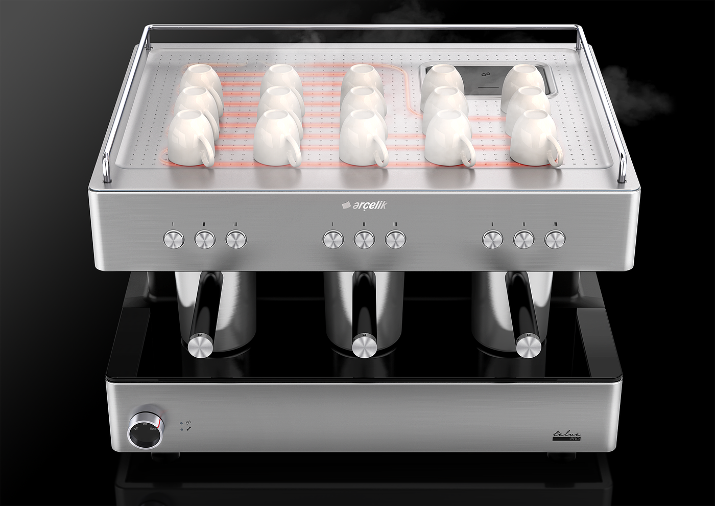 Arcelic，TelvePro，Coffee machine，silver，
