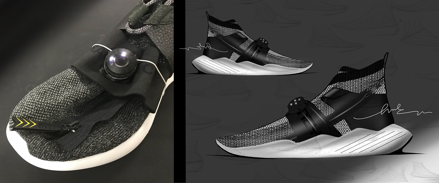 Hand drawn，Ubee ，motion，shoes，