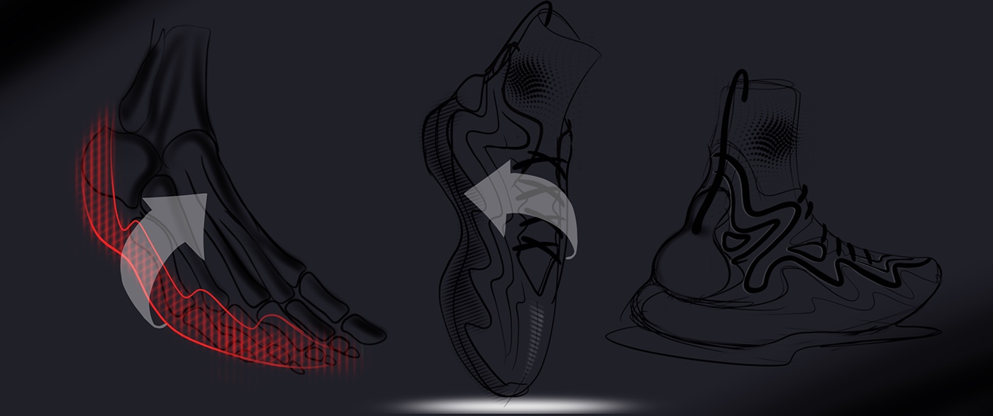 Hand drawn，Ubee ，motion，shoes，