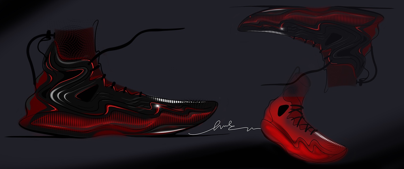 Hand drawn，Ubee ，motion，shoes，