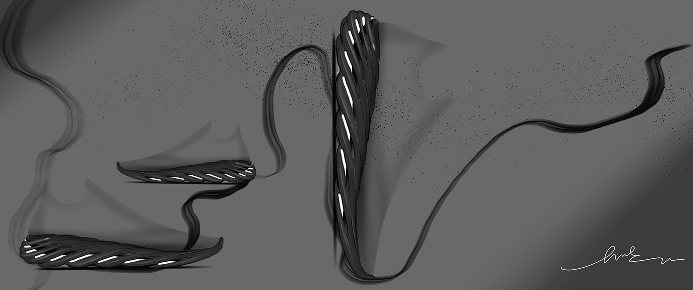 Hand drawn，Ubee ，motion，shoes，