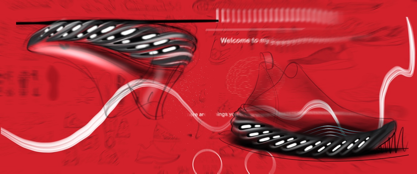 Hand drawn，Ubee ，motion，shoes，