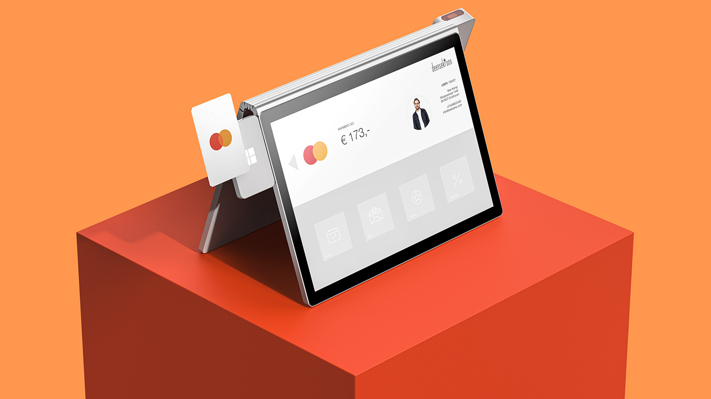 Bas Kamp，POS system，Wireless handheld scanner，Ergonomics，Contactless payment reader，WINDOWS PAY，Microsoft payment，