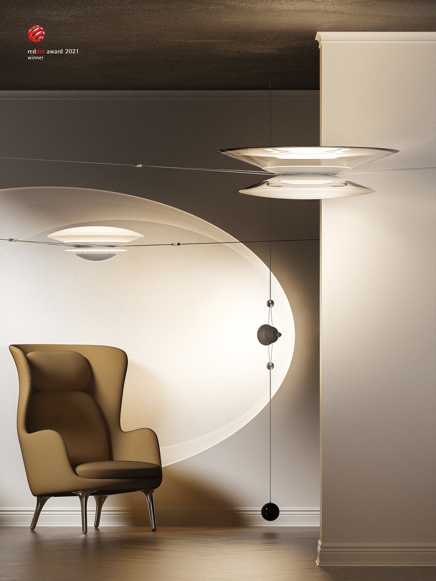 LIGHT IN TIGHT，Free adjustment，Lamp design，RED DOT AWARD，