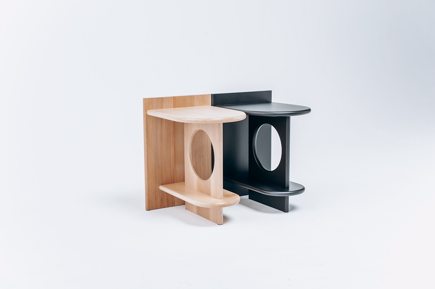 design model，Natural wood，product design，Multifunctional side table，