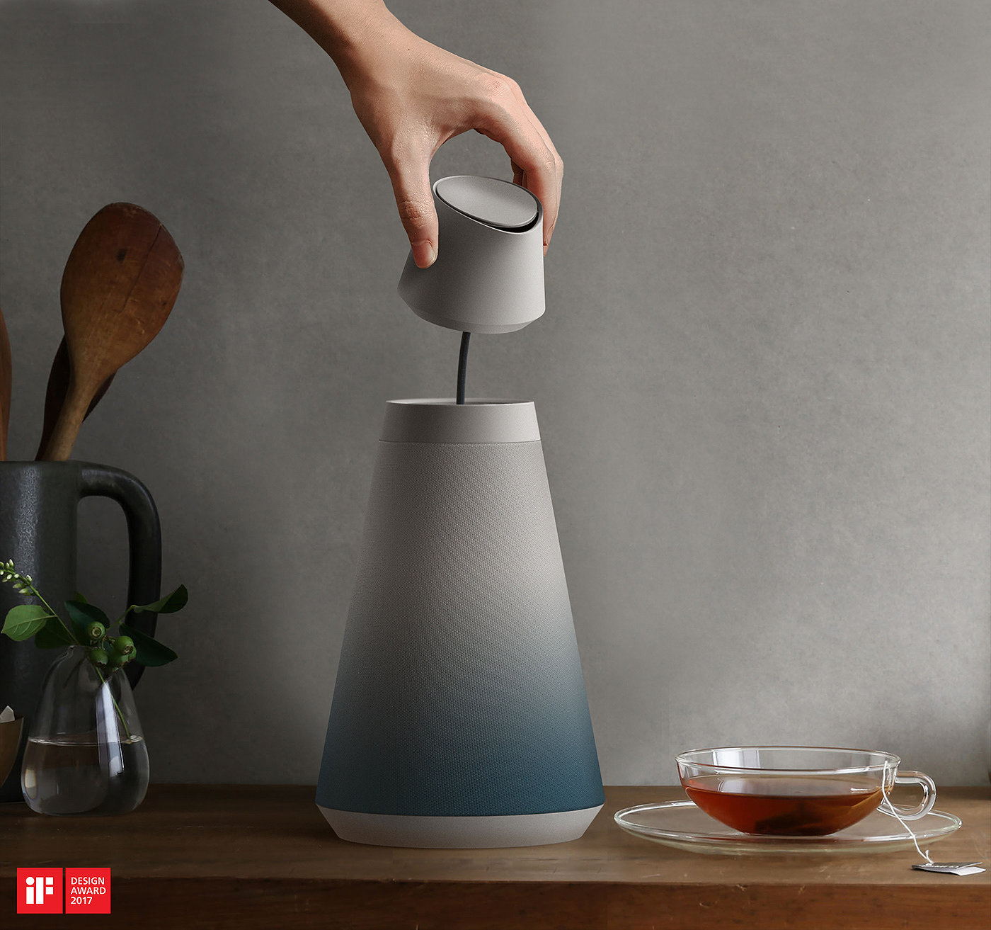 Kwanjun Ryu，IF design award 2017，kettle，浇注经验，倾斜传感器，可替换，