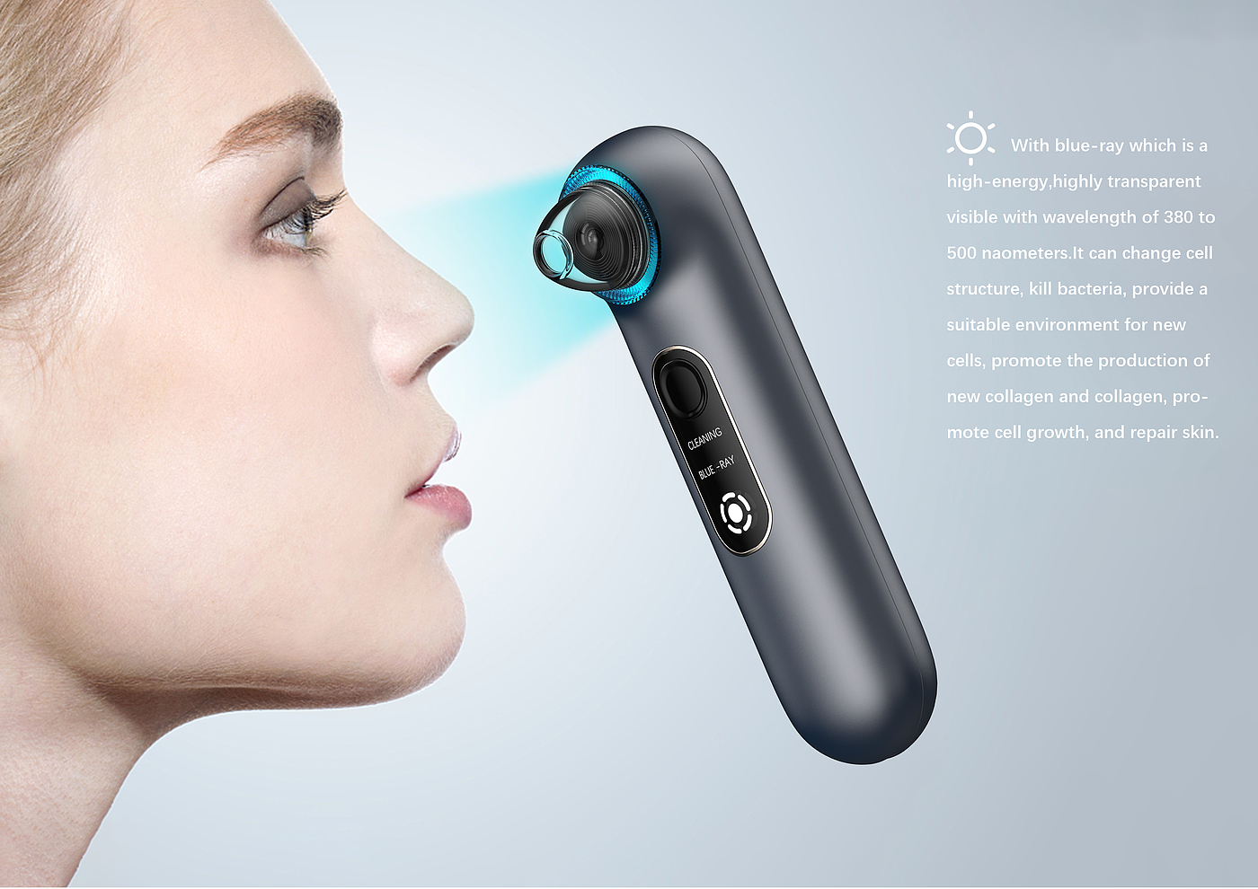 Visualization of blackhead beauty instrument，