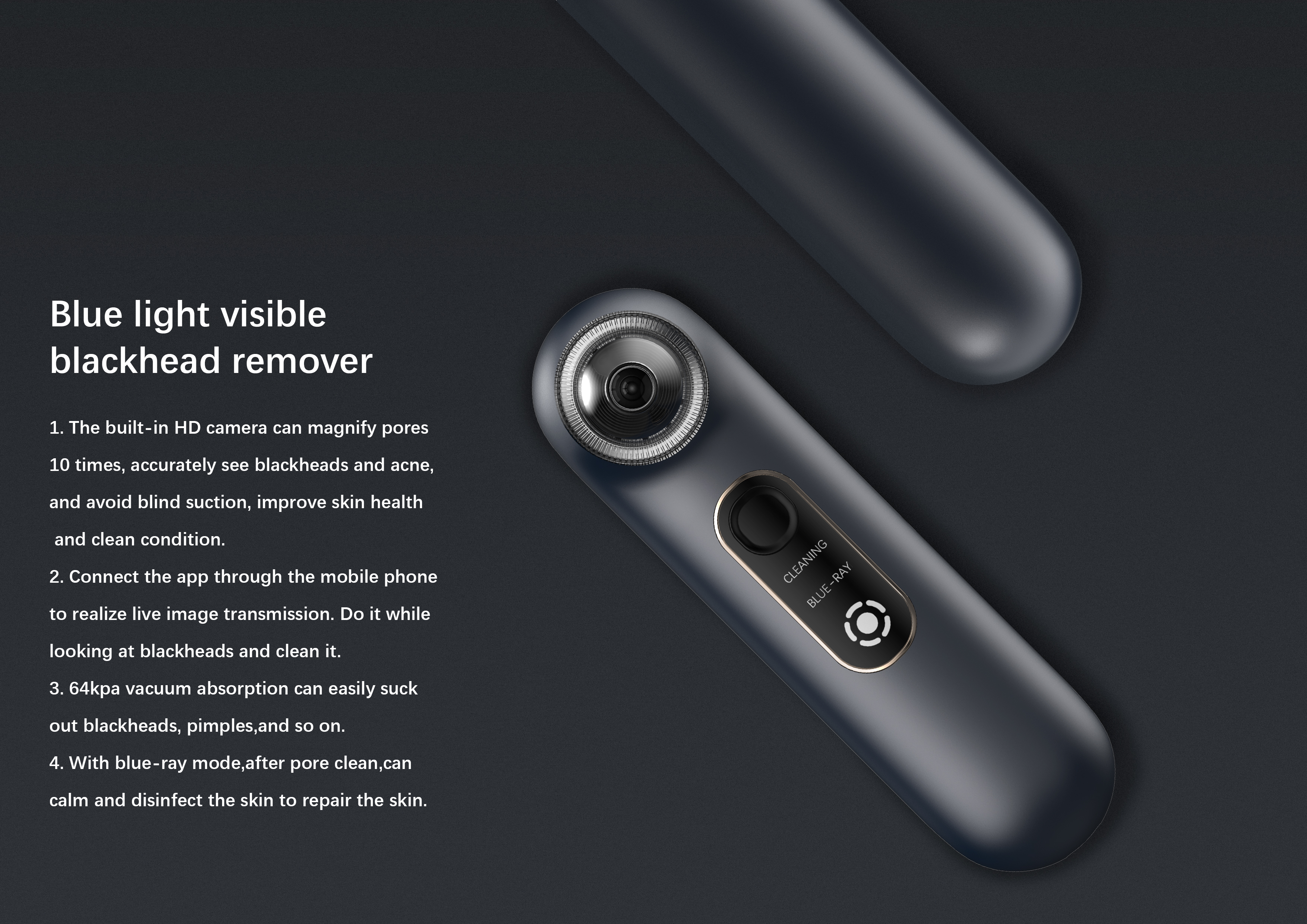 Visualization of blackhead beauty instrument，