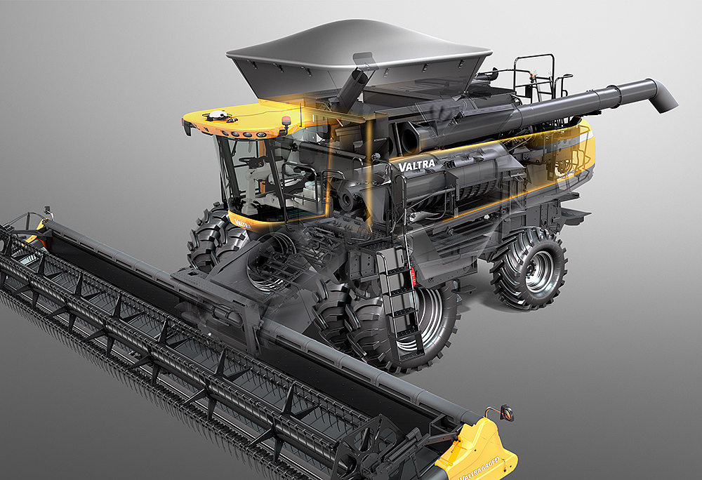 industrial design，Agriculture，Mechanics，Harvester，vehicle，