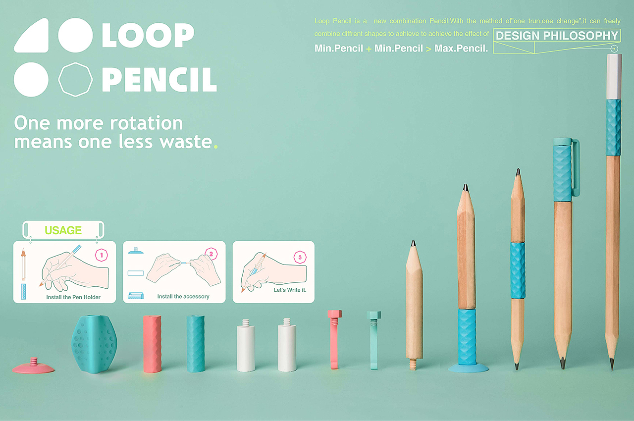 Unique stationery，Necessary stationery，Stationery design，Circular pencil，