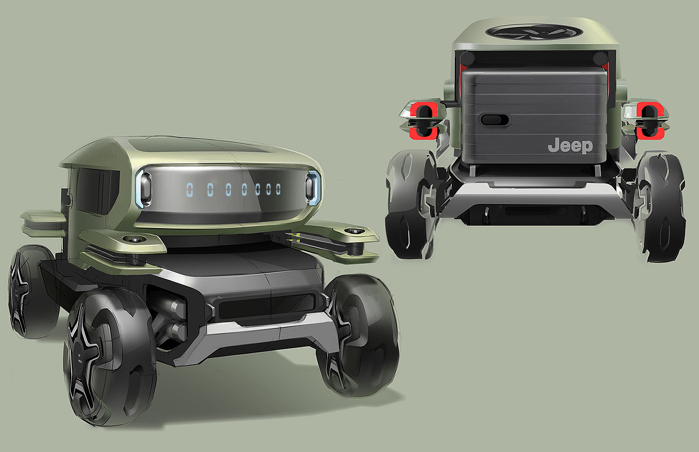 concept，UAV，jeep，