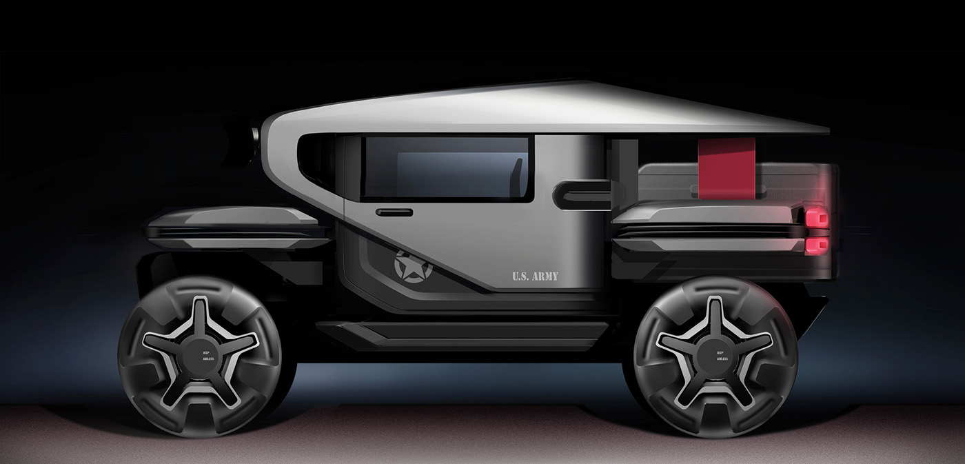 concept，UAV，jeep，
