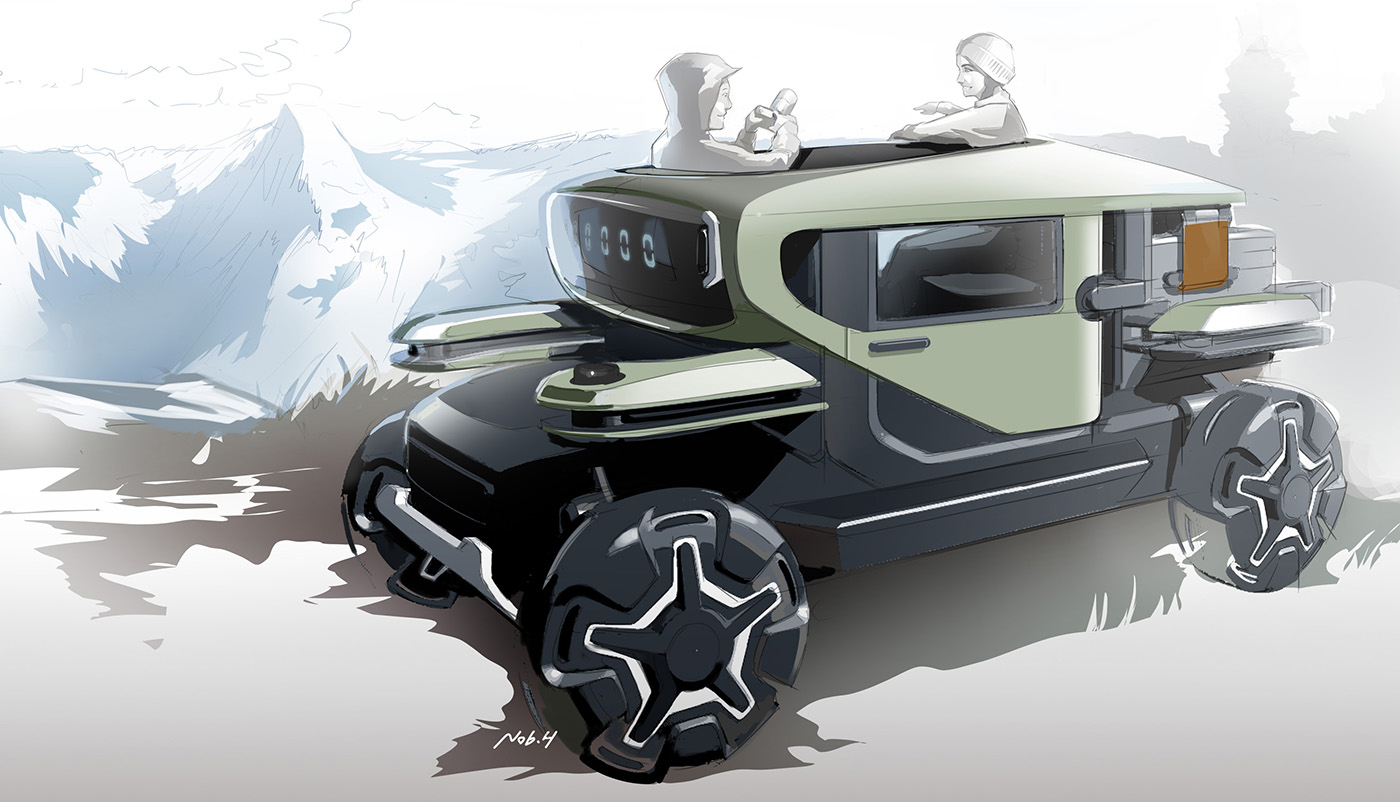 concept，UAV，jeep，