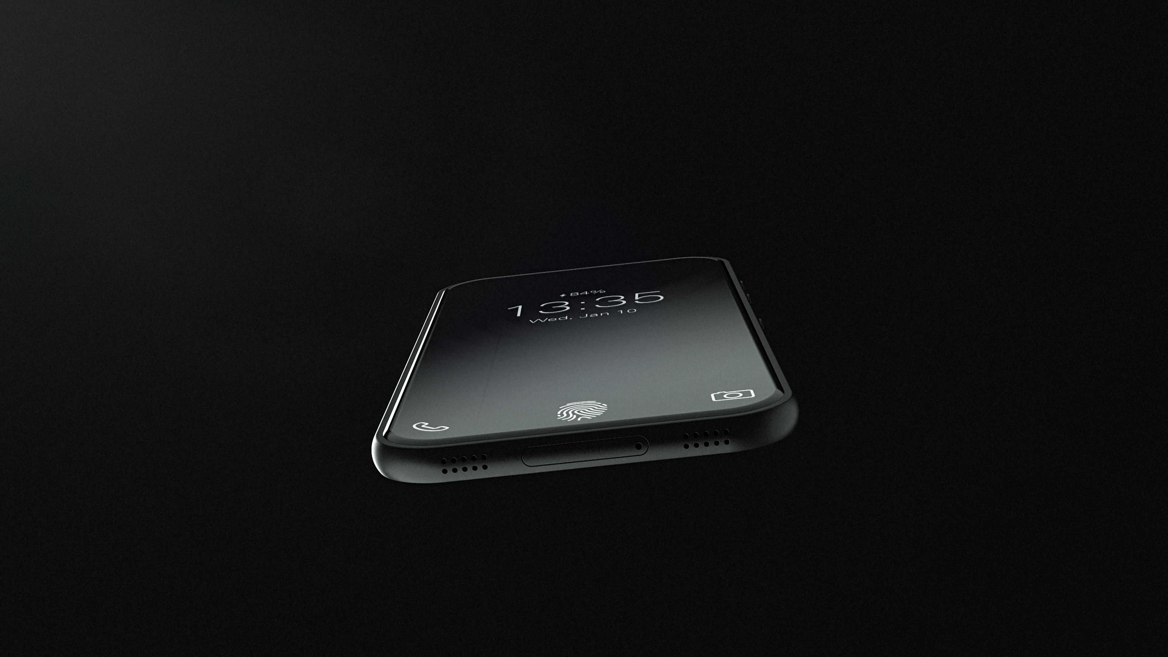 Orbit phone，Intelligent mobile phone，conceptual design，OLED screen，Flexible shell，Wireless charging，