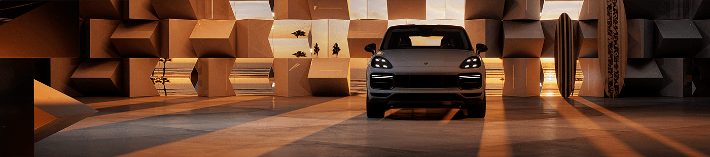 Porsche，automobile，Porsche LA 2021，3ds Max，