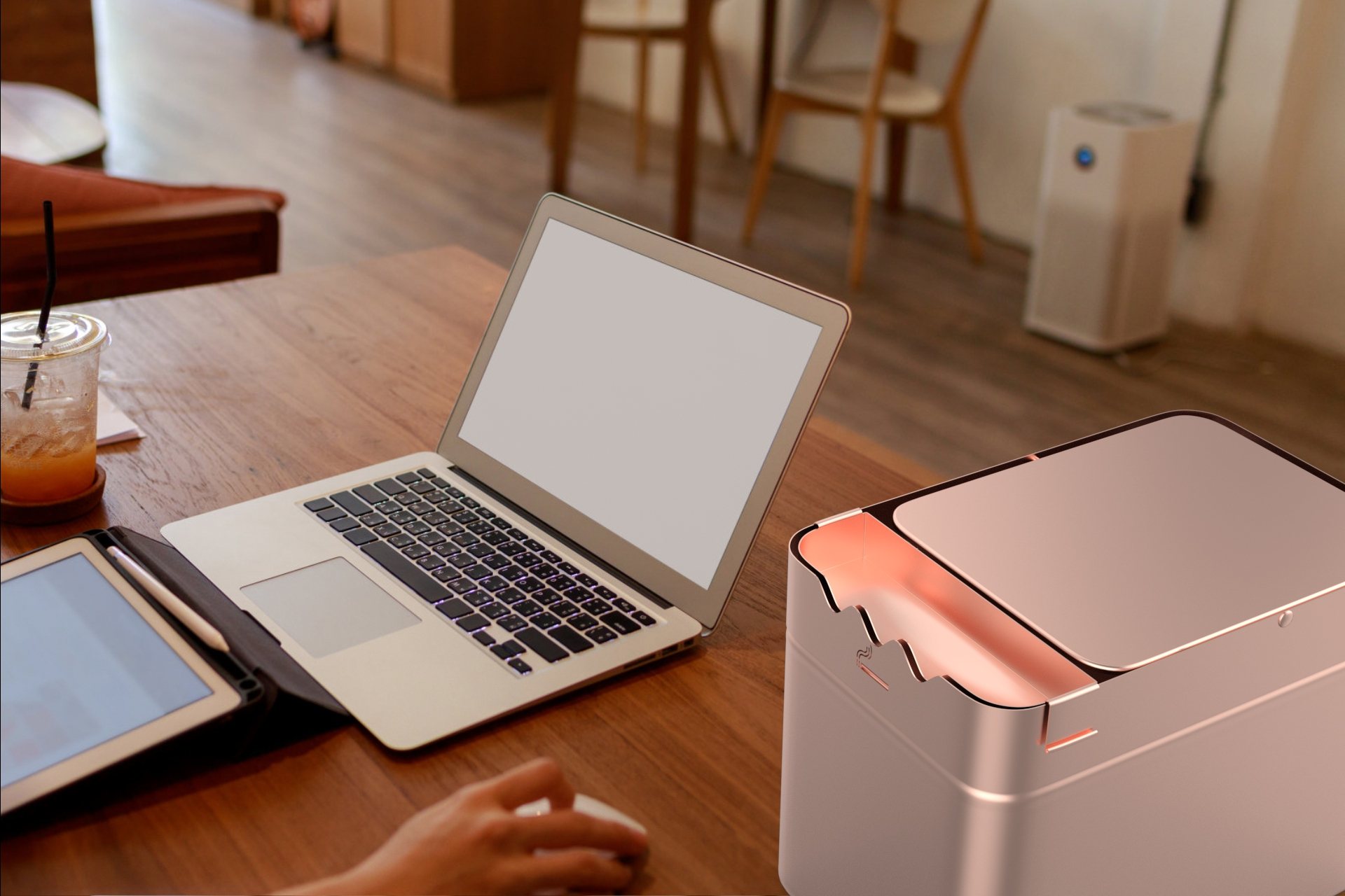 Original design，Emotional design，trash can，Desktop products，Convenient life，multi-function，Multicolor selection，