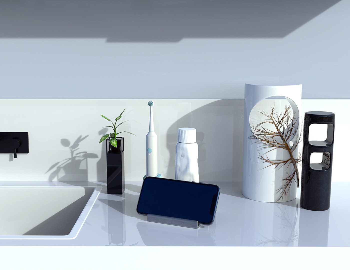 Emotional design，Mobile phone bracket，Simplicity，modern，Original design，Sanitary ware，articles for daily use，
