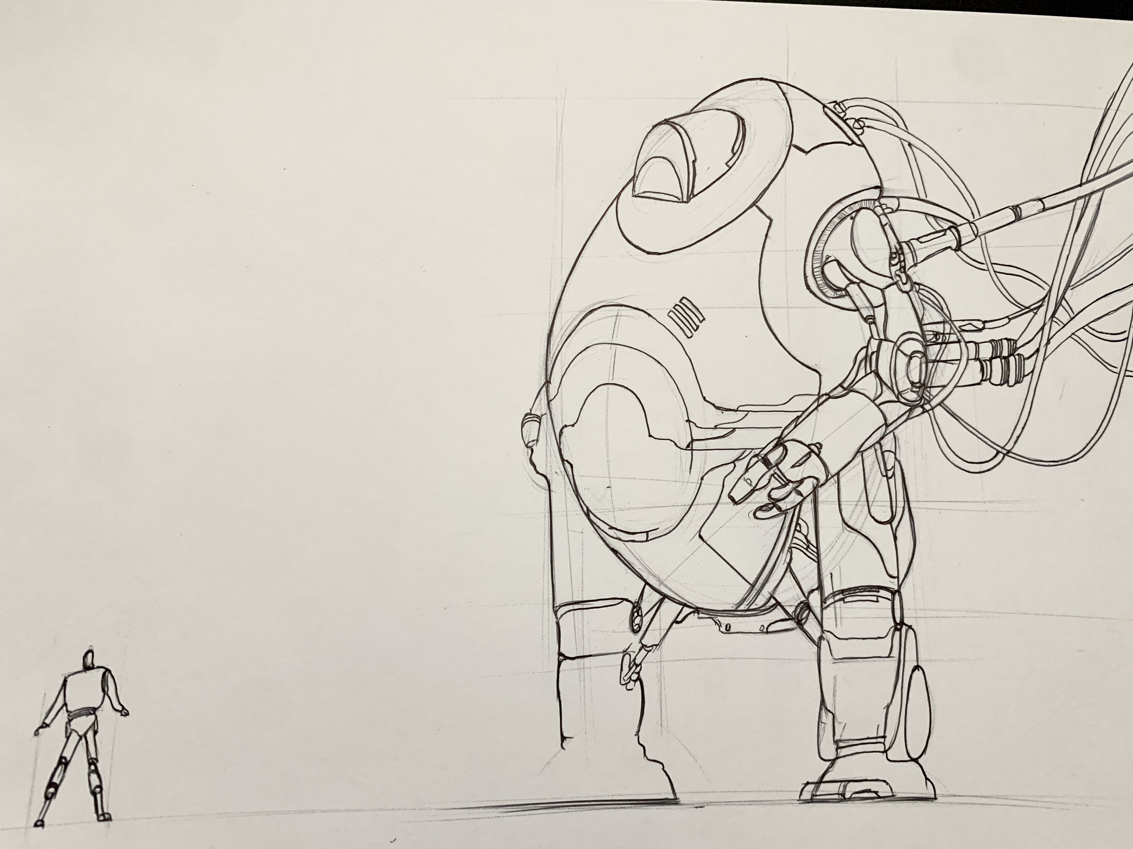 Hand drawn，practice，marker pen，Coloring，line，robot，