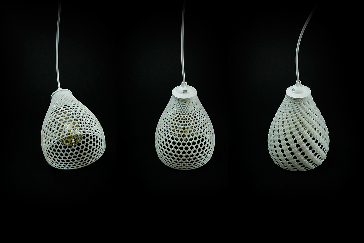 LampiON，灯具，3d打印，建模，模型，灯罩，几何形状，