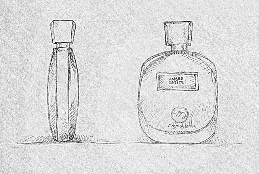 琥珀色的欲望香水瓶设计