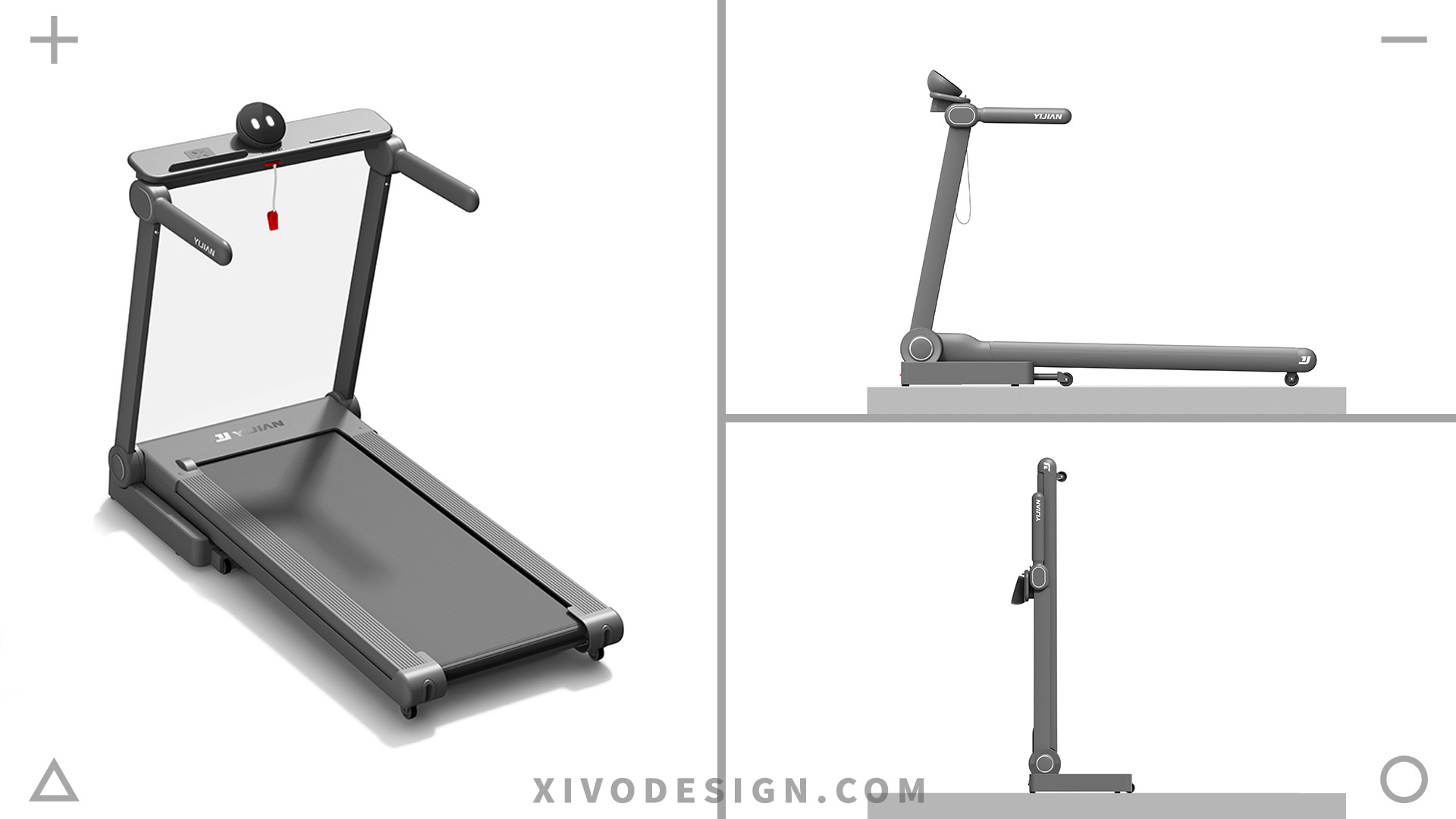 human-computer interaction，Running tools，Treadmill，fold，Minimalist，Gentle and friendly，product design，Intelligent design，