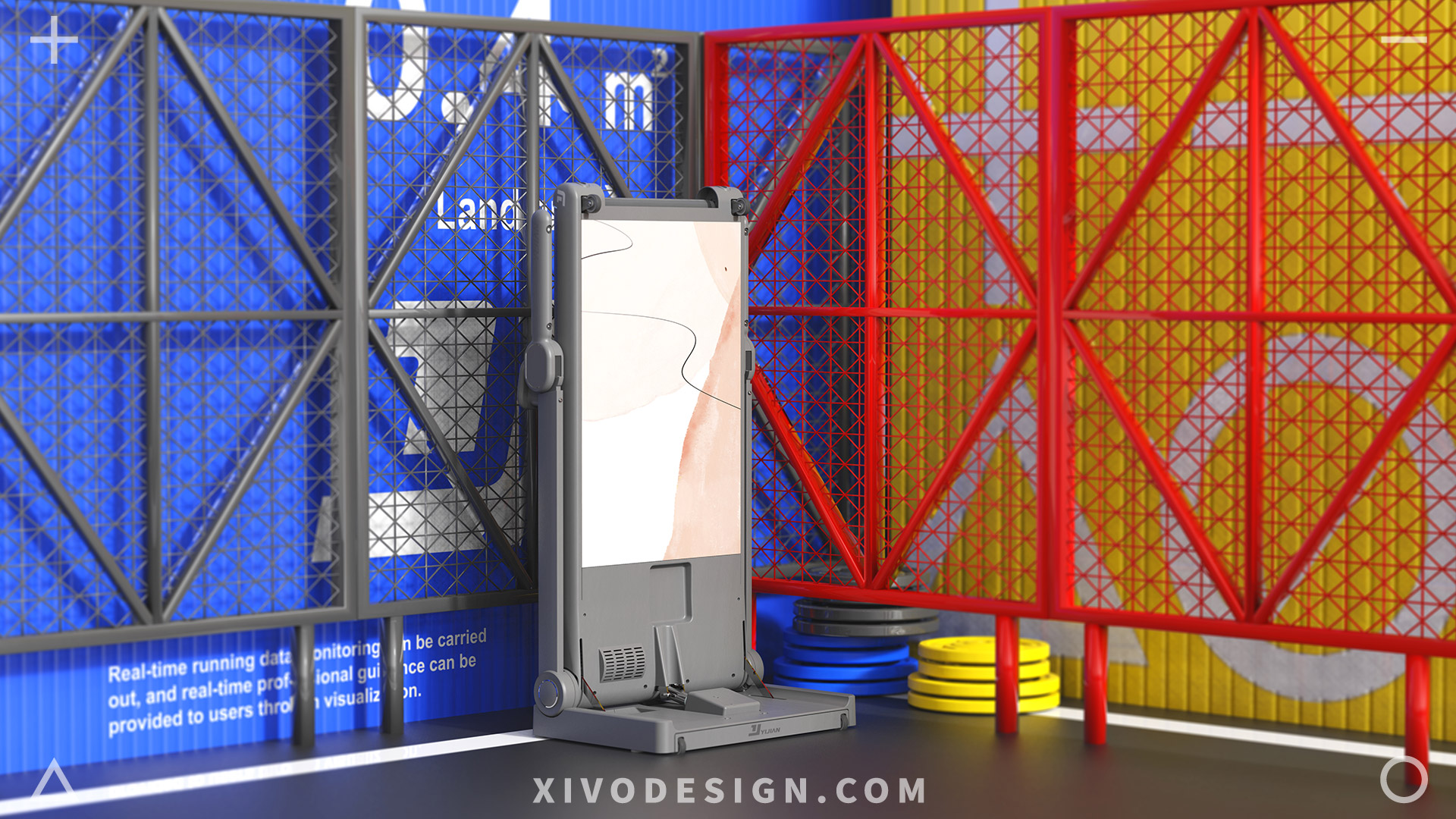 human-computer interaction，Running tools，Treadmill，fold，Minimalist，Gentle and friendly，product design，Intelligent design，