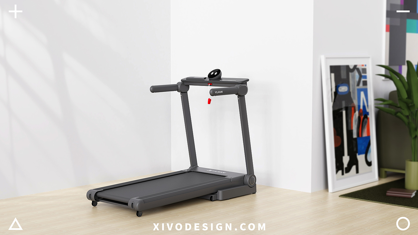 human-computer interaction，Running tools，Treadmill，fold，Minimalist，Gentle and friendly，product design，Intelligent design，
